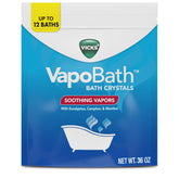 Vicks VapoBath crystals melt to create a relaxing spa-like bath moment