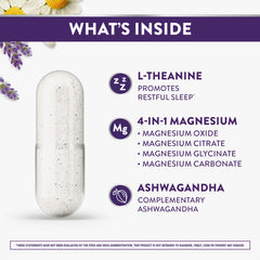 ZzzQuil Pure Zzzs capsules close-up highlighting the magnesium blend.