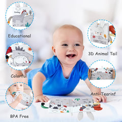 Vicloon rabbit cloth book with stroller handle for easy on the go use.