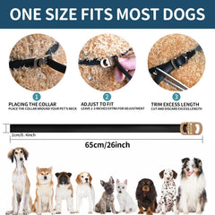 VICSOM adjustable dog collar up to 65 cm for a secure fit.