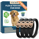 VICSOM 4-pack flea and tick collar for dogs offering extended protection.