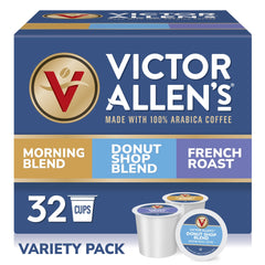 Victor Allen's Coffee Variety Pack Morning Blend pod in a cup, light and smooth start