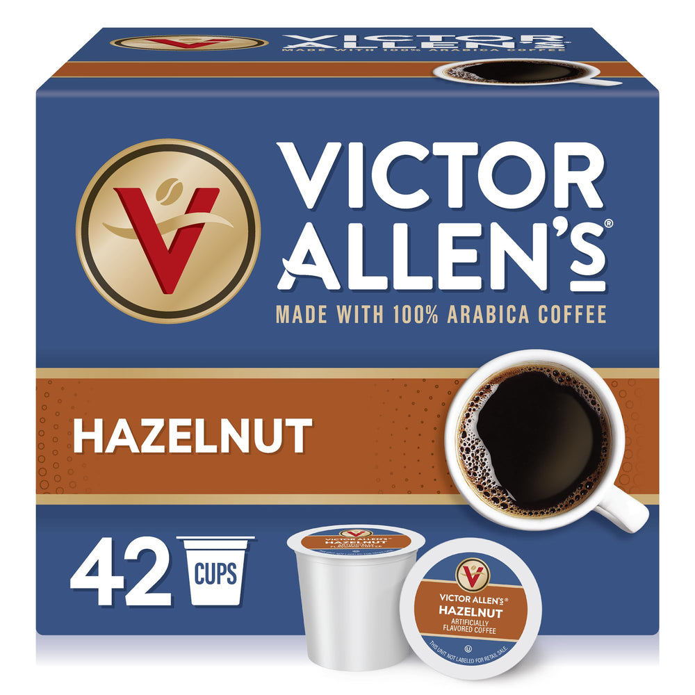 Victor Allen's Hazelnut pods in box ready to brew a smooth cup