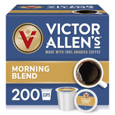 Victor Allen's Morning Blend pods packshot highlighting convenient single-serve coffee