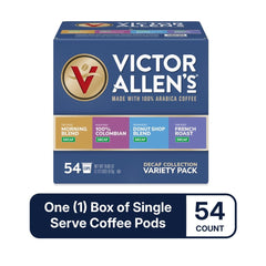 Victor Allen's Decaf French Roast pod offers a velvety, rich decaf experience.