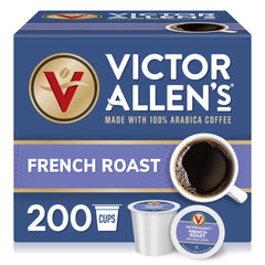 Victor Allen's French Roast pods in a 200-count box for busy mornings