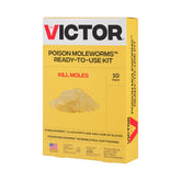 Victor Poison Moleworms: ten worm bait for mole control in lawns