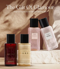 Victoria's Secret bottle closeup highlights fine mist spray for on-the-go.