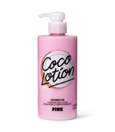Victoria's Secret Pink Coco Hydrating Body Lotion bottle with coconut oil for deep moisture
