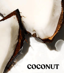 Close-up of coconut oil ingredient in Victoria's Secret Pink Coco Hydrating Lotion