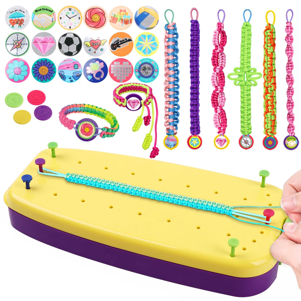 VIDIBESTY stretchy bracelet kit features a portable loom, perfect for on-the-go creativity.