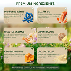 Bottle highlights triple immune support with probiotics, antioxidants, and vitamin E.