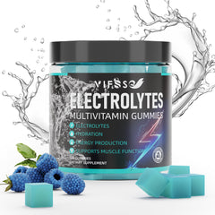 VIFSSG Electrolyte Gummies blue raspberry bottle for on-the-go hydration