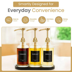 VIGOR PATH 2-Pack Gold Syrup Pumps glossy finish adds premium look