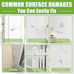 Vigorder white touch up paint pen being applied to wall surfaces for seamless repairs