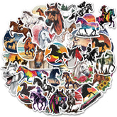 ViKiVi horse stickers with assorted scenes ideal for kids crafts and school projects.