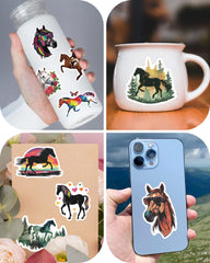 ViKiVi versatile horse stickers perfect for decorating water bottles, tablets, and scrapbooks.