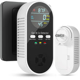 Vilfet 5-in-1 CO detector front view with HD display showing real-time readings