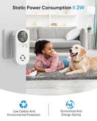 Vilfet plug-in detector mounted near outlet for convenient protection