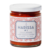 Villa Jerada Harissa No.1 jar label highlights preserved lemon notes