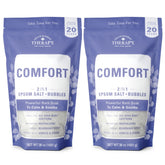 Village Naturals Therapy Comfort Foaming Bath Soak, bubbles in tub, promotes relaxation