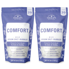 Village Naturals Therapy Comfort Foaming Bath Soak, bubbles in tub, promotes relaxation
