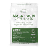 Village Naturals Therapy Muscle Magnesium Bath Flakes with eucalyptus bottle for a calming muscle soak.
