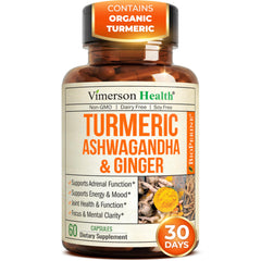 Vimerson Health Ashwagandha root image for daily balance and calm energy.