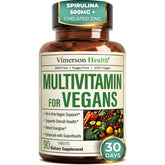 Vimerson Health vegan multivitamin bottle supports steady daily energy