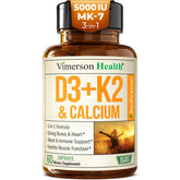 Vimerson Health Vitamin D3 K2 bottle supports daily bone and immune health.