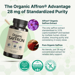 USA-made saffron supplement bottle signaling quality manufacturing