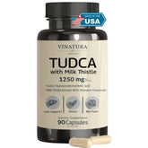 VINATURA TudCA Milk Thistle bottle front highlighting liver support formula