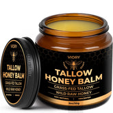 VIORY Tallow and Honey Balm texture close-up for easy application and hydration