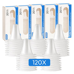 Viproud 120X ear thermometer covers package ready for quick replacement