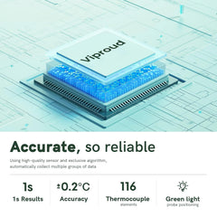 Viproud object mode measures room or surface temperature for quick checks.