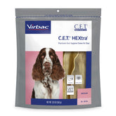 Virbac C.E.T. HEXTRA packaging promotes daily dental care for dogs