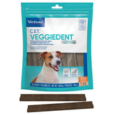 Virbac CET VeggieDent FR3SH chew front view for small dogs clean teeth and freshen breath