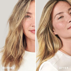 Close-up of VIRTUE Healing Oil label highlighting Alpha Keratin 60ku ingredients