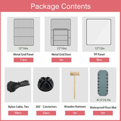 Viscoo playpen top view shows clear panels for easy pet observation.