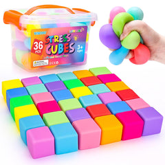 Viscoo 36-pack stress cubes in a box, ideal gift-ready fidget for focus and calm