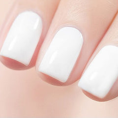 Vishine Pure White gel polish brush for smooth, even application.