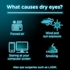 Visine Dry Eye Relief compact bottle ideal for travel and on-the-go use.
