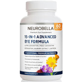 Visiovance Neurobella eye formula bottle with capsules for daily eye wellness