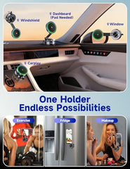 Visnfa double-lock vacuum suction ensures secure mounting even on bumpy roads
