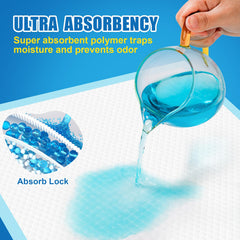 VISRIE chux pad with fast-absorbent core for quick moisture capture.