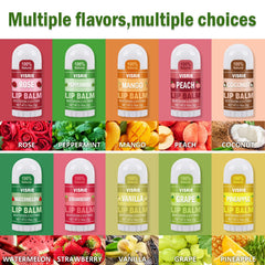 VISRIE mini lip balm in apple flavor for quick hydration on the go