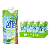 Vita Coco pineapple coconut water bottle for on-the-go tropical hydration.