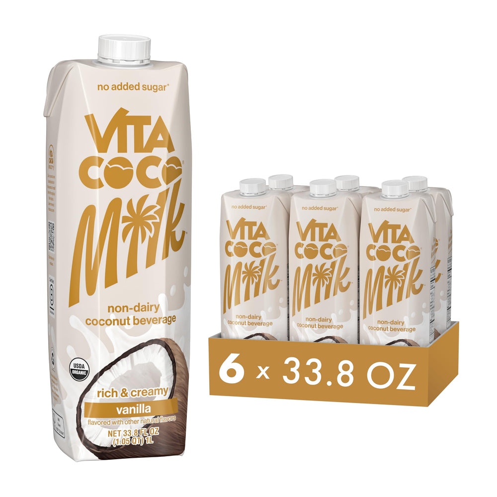 Vita Coco Vanilla Coconut Milk bottle front showing dairy-free plant-based goodness