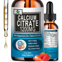 Vita letuo liquid calcium drops bottle highlighting high absorption for bones and teeth