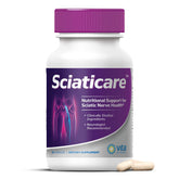 Vita Sciences Sciaticare bottle on white surface, signaling easy daily nerve support.